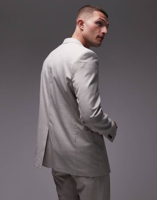 Topman relaxed suit jacket in stone, 5 of 5