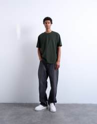 Topman relaxed t-shirt in dark green