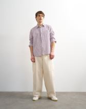 Topman relaxed twill trousers with side pockets in cream
