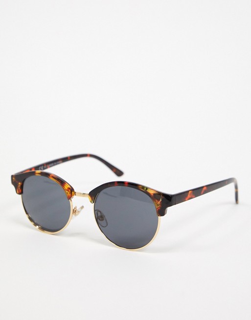 Topman retro sunglasses in tort