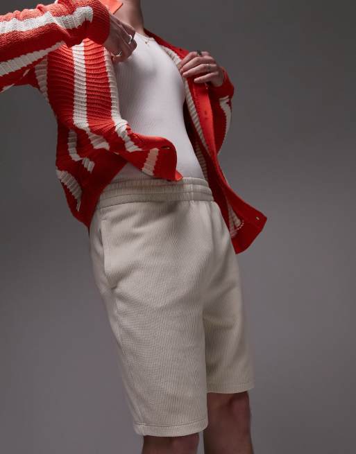 Topman rib short in stone