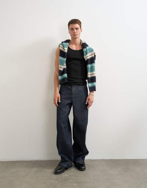 Topman rib singlet in black, 2 of 5