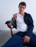 ASOS DESIGN heavyweight extreme oversized short sleeve sweatshirt in navy - part of a set