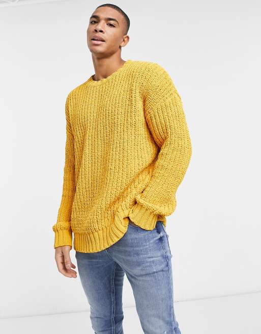 Topman yellow outlet sweatshirt