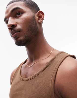 TOPMAN RIBBED TANK TOP 