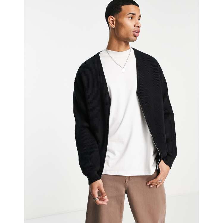 Men's Ribbed Zip Cardigan