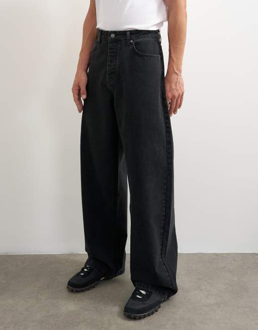 Topman rigid baggy fit jean in black, 4 of 7