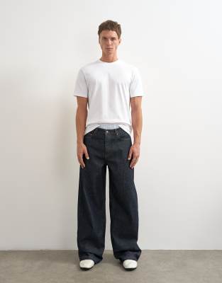 Topman Rigid Baggy Fit Jean In Blue