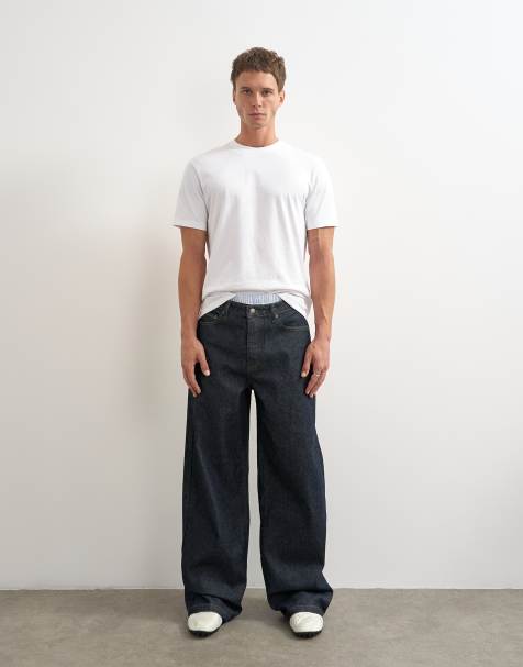 Topman rigid baggy fit jean in raw - view 1