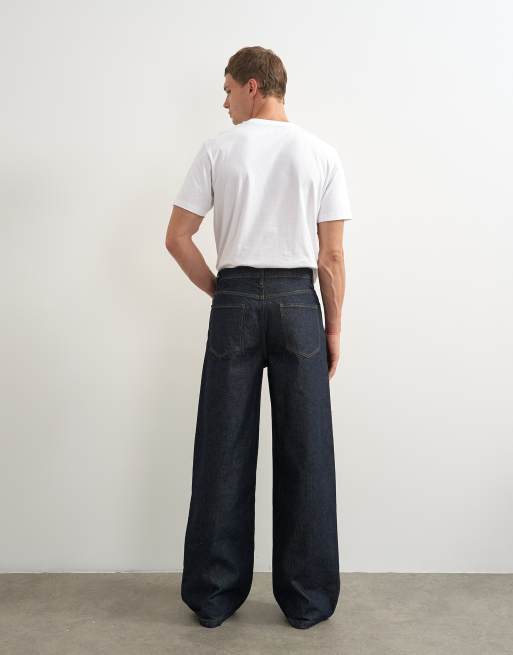 Topman rigid baggy fit jeans in raw, 5 of 7