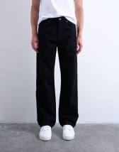 Topman rigid baggy jean in black