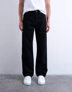 Rigid baggy jean in black