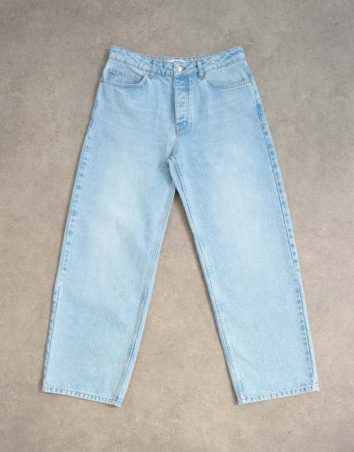 Topman rigid baggy jean in light wash, 6 of 7