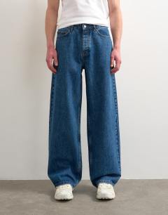 Rigid baggy jean in mid wash