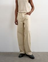 Topman rigid baggy jean in oat