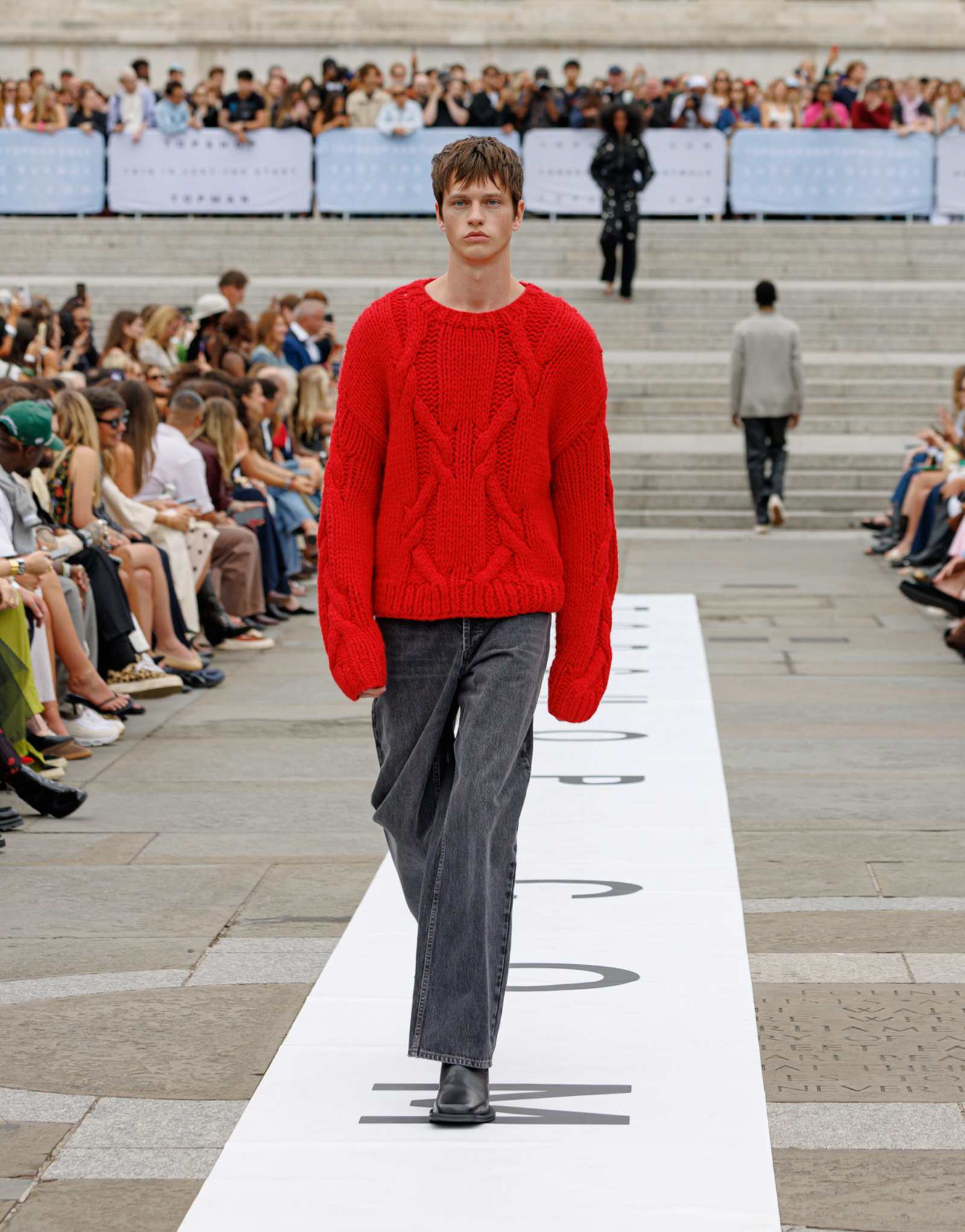 Жесткие мешковатые джинсы Topman выстиранного черного цвета