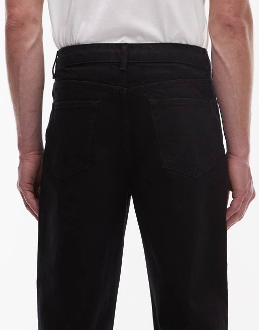 Topman rigid baggy jeans in black, 4 of 5