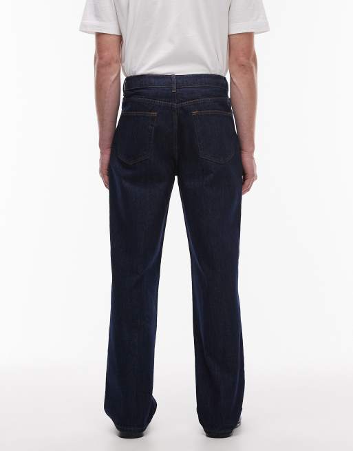 Topman rigid baggy jeans in raw, 2 of 5
