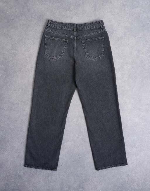 Topman rigid baggy jeans in washed black, 7 of 7
