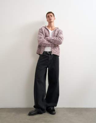Topman Rigid Baggy Jeans In Black