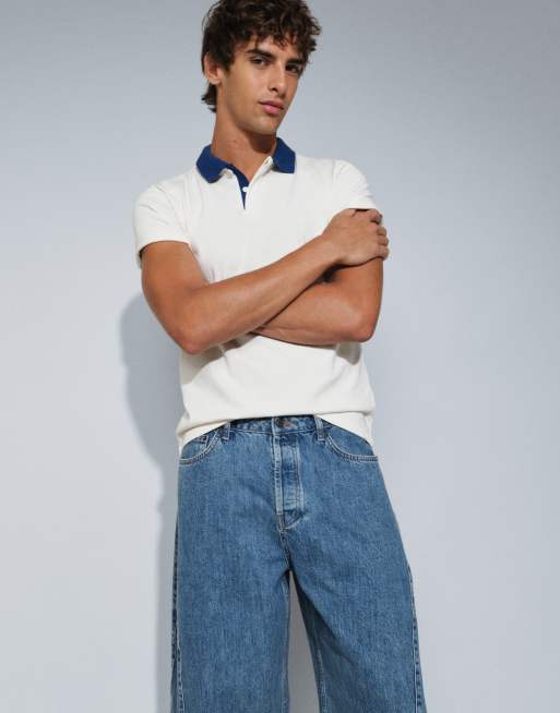 Topman rigid barrel fit jean in mid wash, 4 of 5