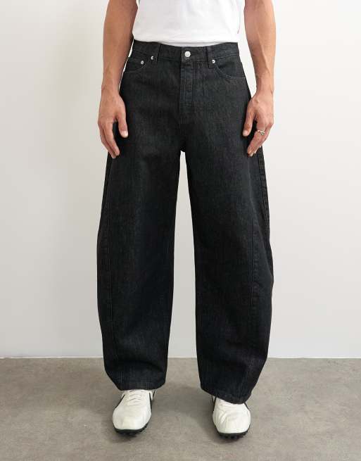 Topman rigid barrel fit jean in raw black, 2 of 7
