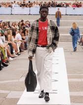 Topman rigid barrel jean in bone