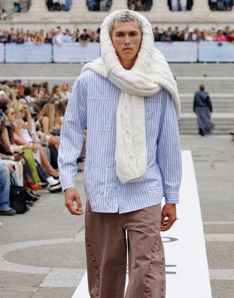 Topman rigid barrel jean in brown - view 1