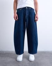 Topman rigid barrel jean in dark wash