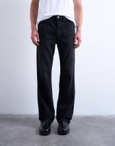 Topman rigid flare jean in washed black