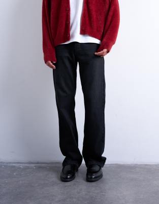 Topman Rigid Flare Jeans In Blue