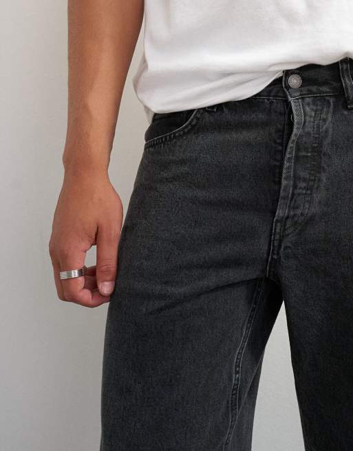 Topman rigid jeans med rak passform i svart tvätt, 3 av 5