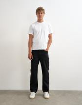Topman rigid straight fit jean in black