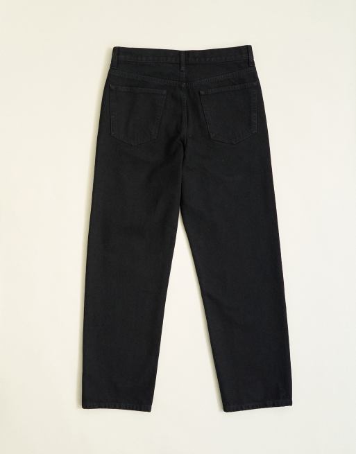 Topman rigid straight fit jean in black, 7 of 7