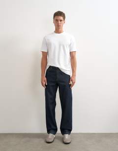 Rigid straight fit jean in raw