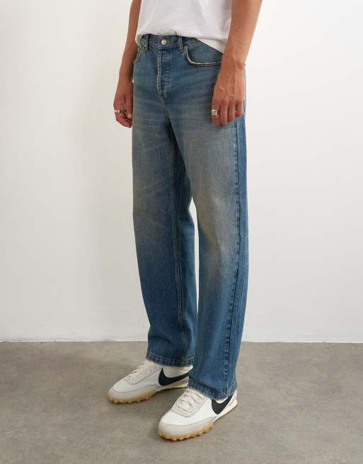 Topman rigid straight fit jean with tint in mid wash, 4 of 7