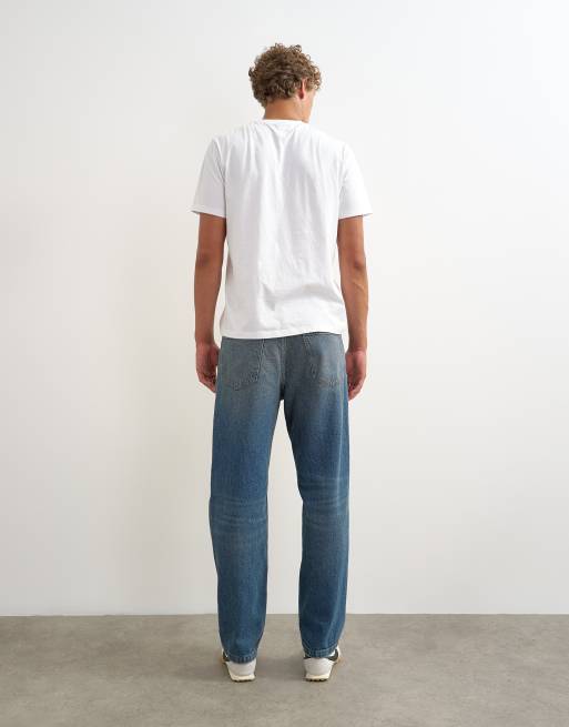 Topman rigid straight fit jean with tint in mid wash, 5 of 7