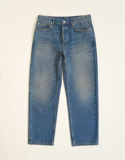 Topman rigid straight fit jean with tint in mid wash, 6 of 7
