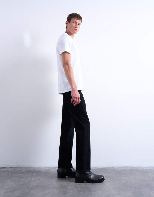 Topman rigid straight jean in black, 3 of 7