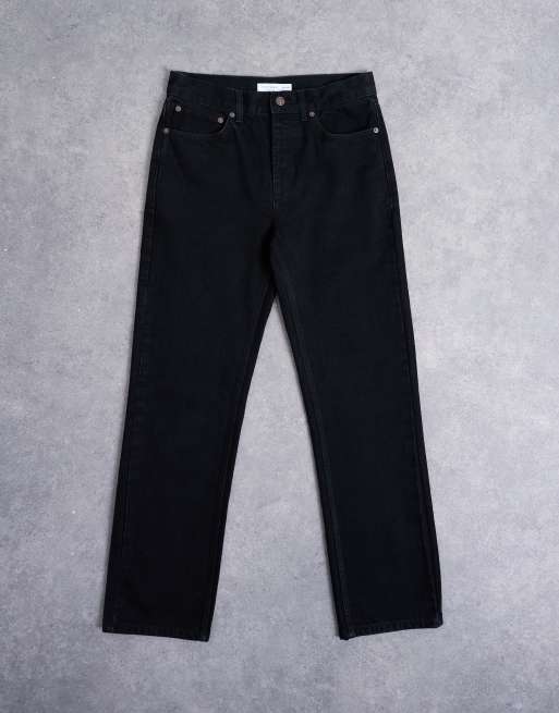 Topman rigid straight jean in black, 6 of 7