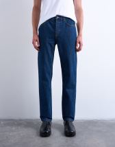 Topman rigid straight jean in dark wash blue