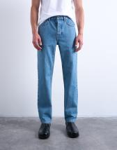 Topman rigid straight jean in mid wash