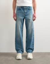 Topman rigid straight jean in mid wash