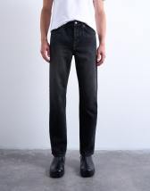 Topman rigid straight jean in washed black