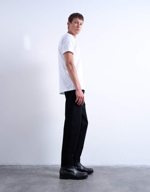 Topman rigid taper jeans in black, 3 of 7