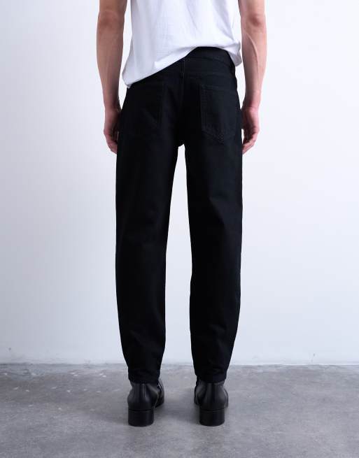 Topman rigid taper jeans in black, 4 of 7