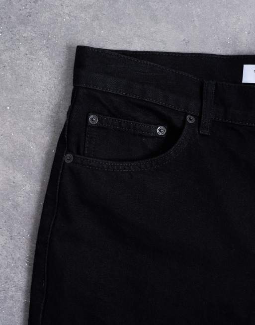 Topman rigid taper jeans in black, 5 of 7