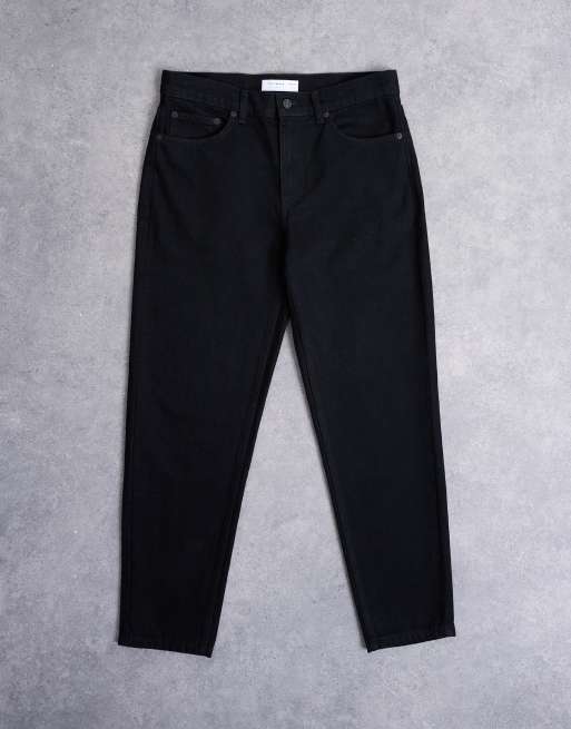 Topman rigid taper jeans in black, 6 of 7
