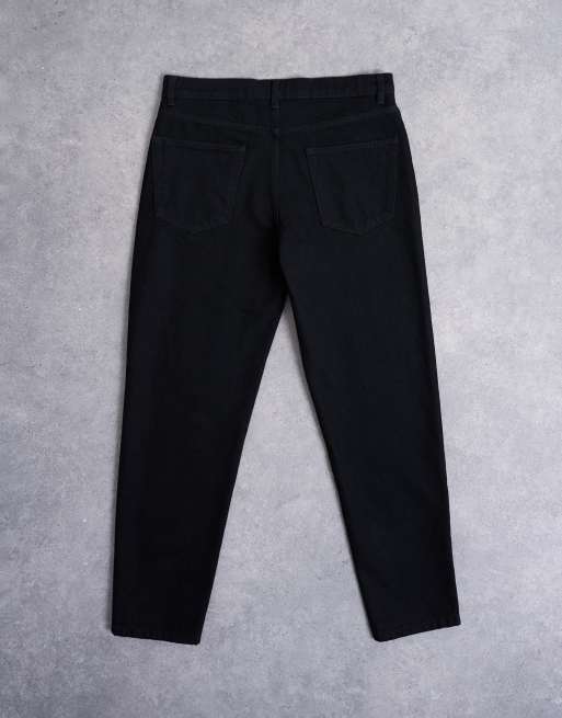 Topman rigid taper jeans in black, 7 of 7