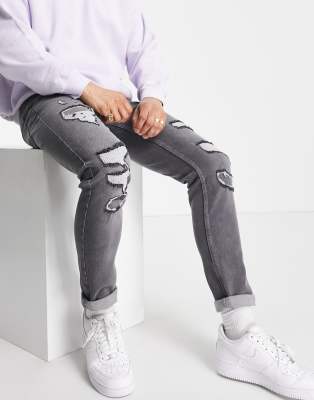 asos grey skinny jeans